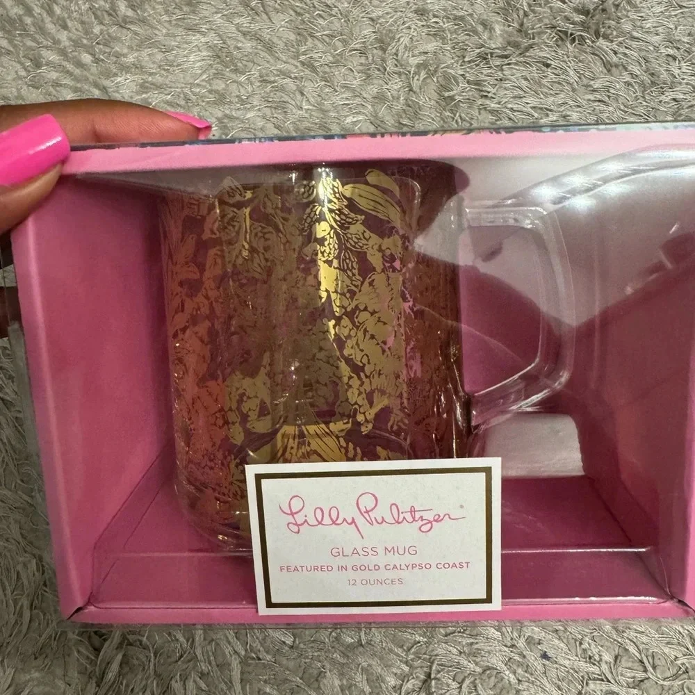 Lilly Pulitzer Glass Mug! - Picture 5 of 8